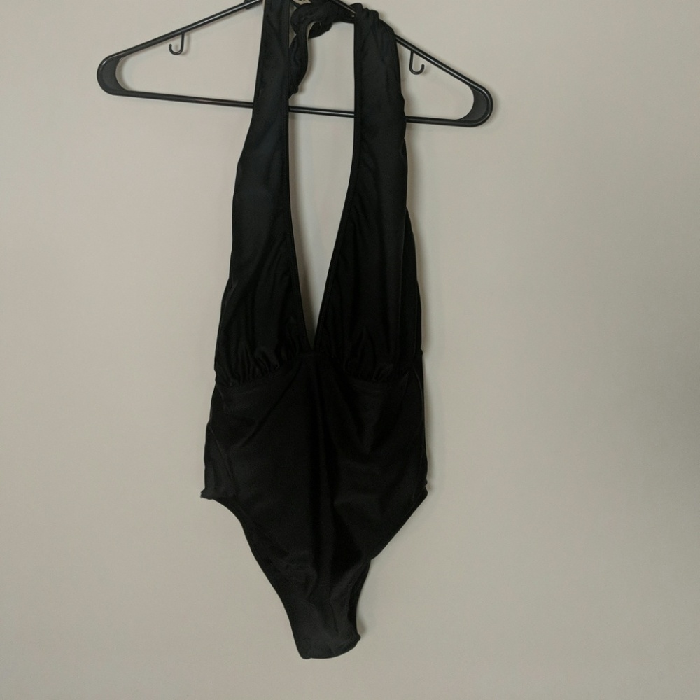 American Apparel black one onece baithing suit.